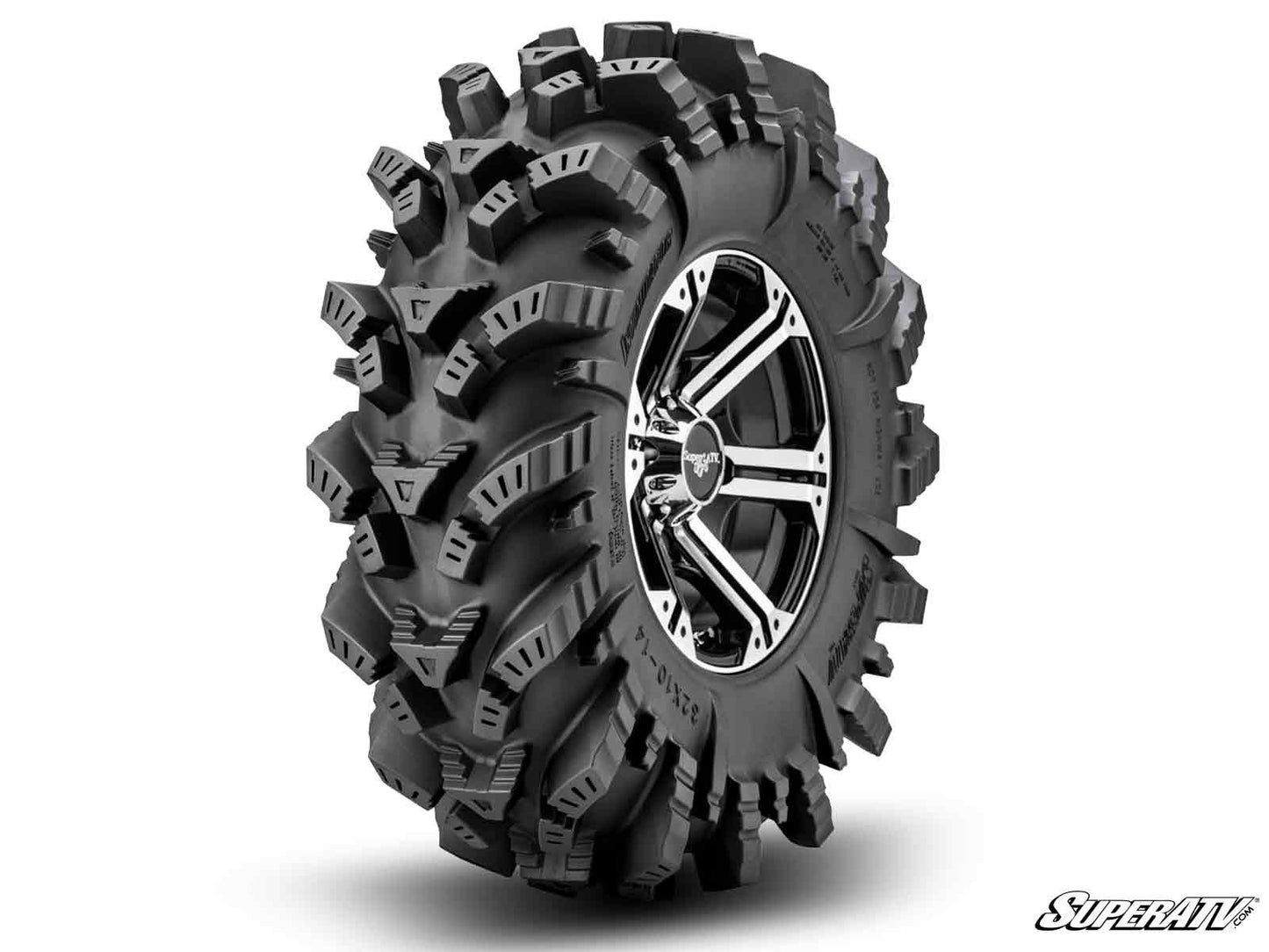 Intimidator Tires 32x10x14 on 14" Bandit H-Series Machined Finish Wheels 4/156 Pattern