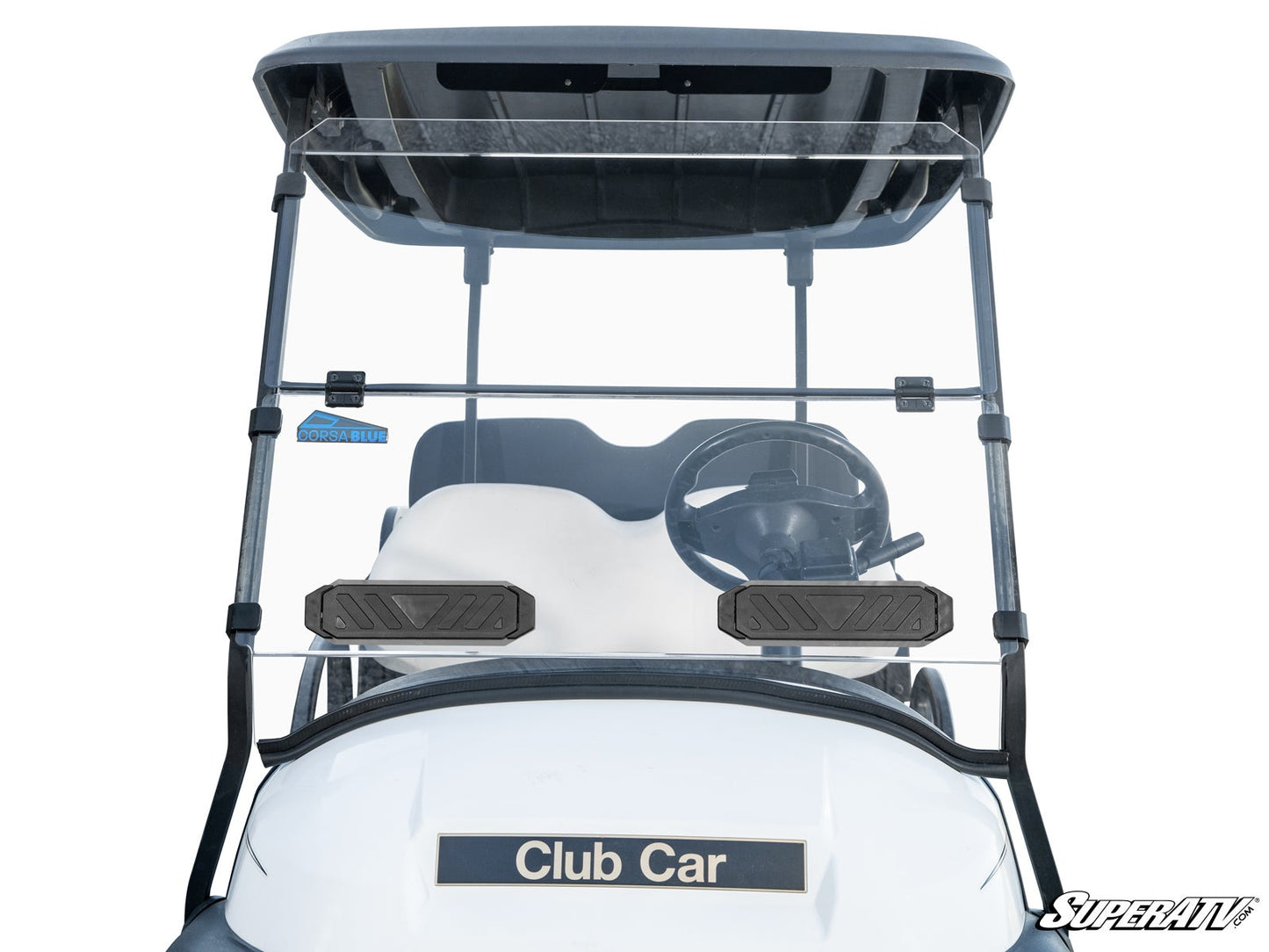 Corsa Blue Club Car Precedent Flip Down Vented Windshield