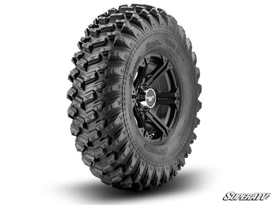 Standard XT Warrior Tires 34x10x14 on 14x7 Bandit H-Series Black Wheels 4/156 Pattern