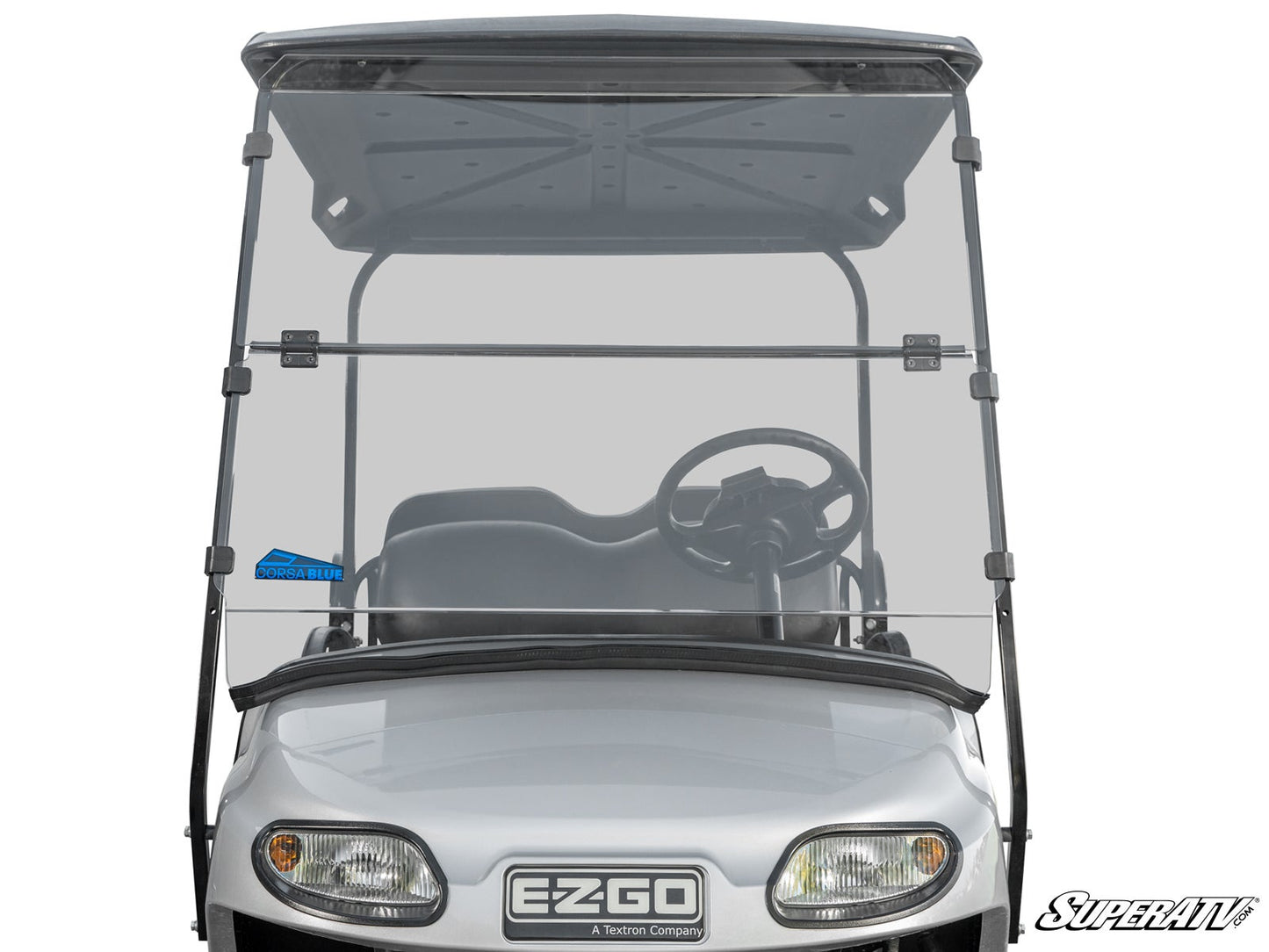 Corsa Blue E-Z-GO TXT Valor Flip Down Windshield