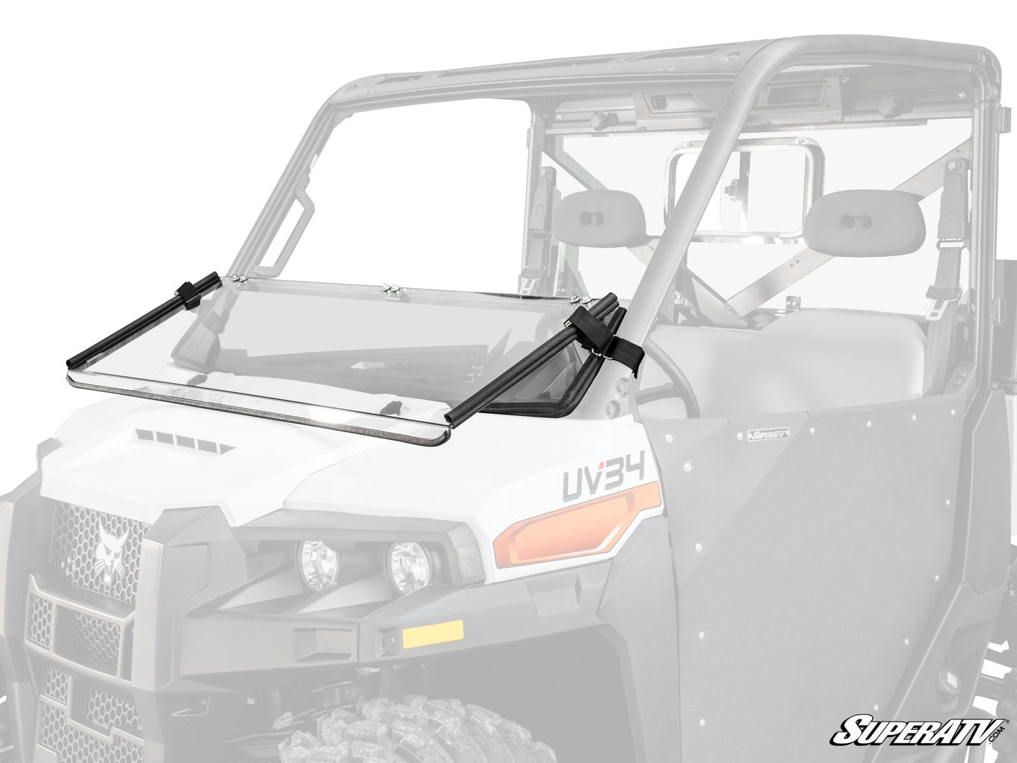 Bobcat UV34 Scratch-Resistant Flip Down Windshield