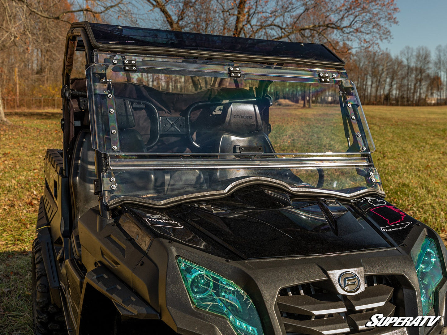 CFMOTO UForce 500 Scratch-Resistant Flip Windshield