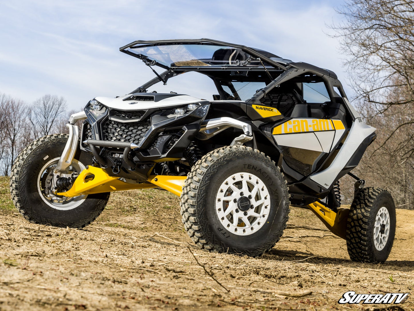 Can-Am Maverick R Scratch-Resistant Flip Windshield