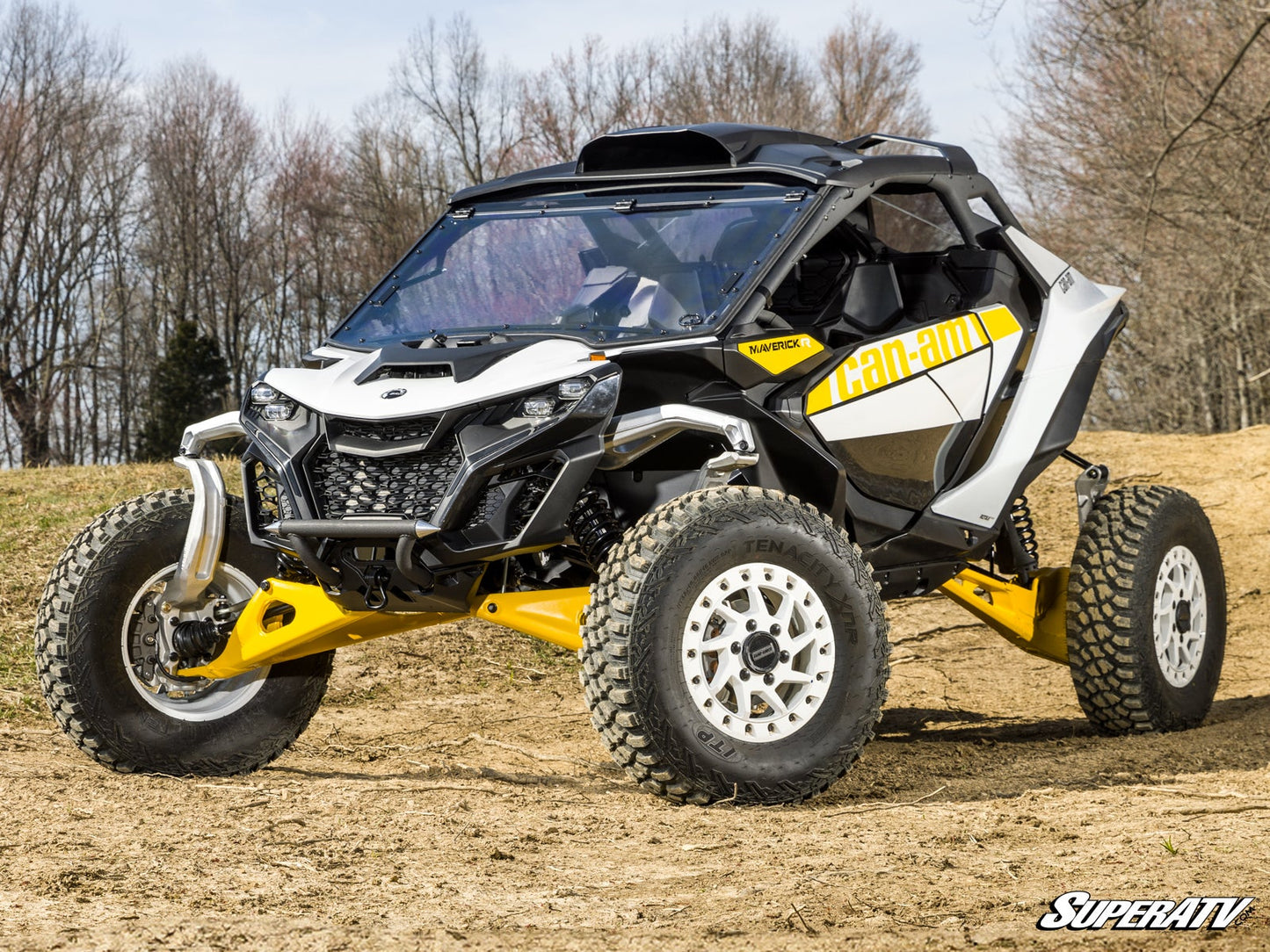 Can-Am Maverick R Scratch-Resistant Flip Windshield