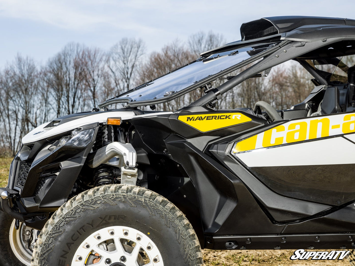 Can-Am Maverick R Scratch-Resistant Flip Windshield