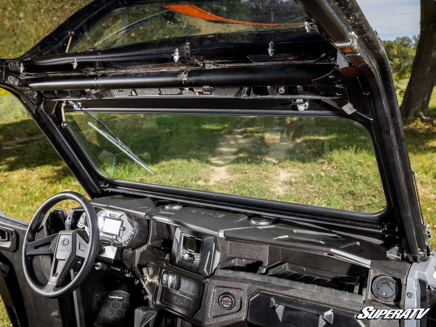 Polaris General XP 1000 Flip-Down Glass Windshield