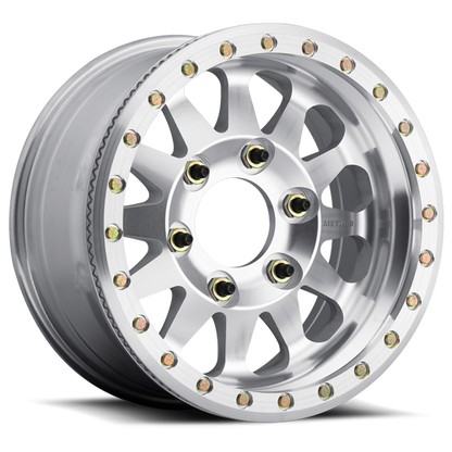 Aluminum Wheels 17x9 Beadlock MR101 Bolt Pattern 6 On 139.7 Offset -12 Lip Size 3.15 Raw Machined Method