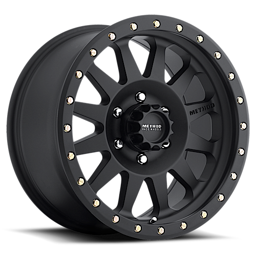 Aluminum Wheels 17x8.5 Double Standard MR304 Bolt Pattern 6 On 139.7 Offset 0 Lip Size 3.07 Matte Black MB Method