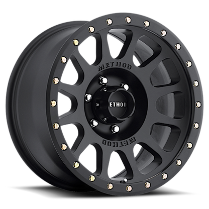 Aluminum Wheels 17x8.5 NV MR305 Bolt Pattern 6 On 139.7 Offset 25 Lip Size 1.18 Matte Black MB Method