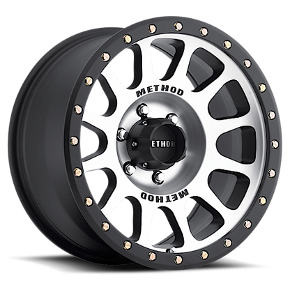 Aluminum Wheels 18x9 NV MR305 Bolt Pattern 6 On 139.7 Offset 18 Lip Size 1.38 Black BM Machined Face-Black Street Loc Method
