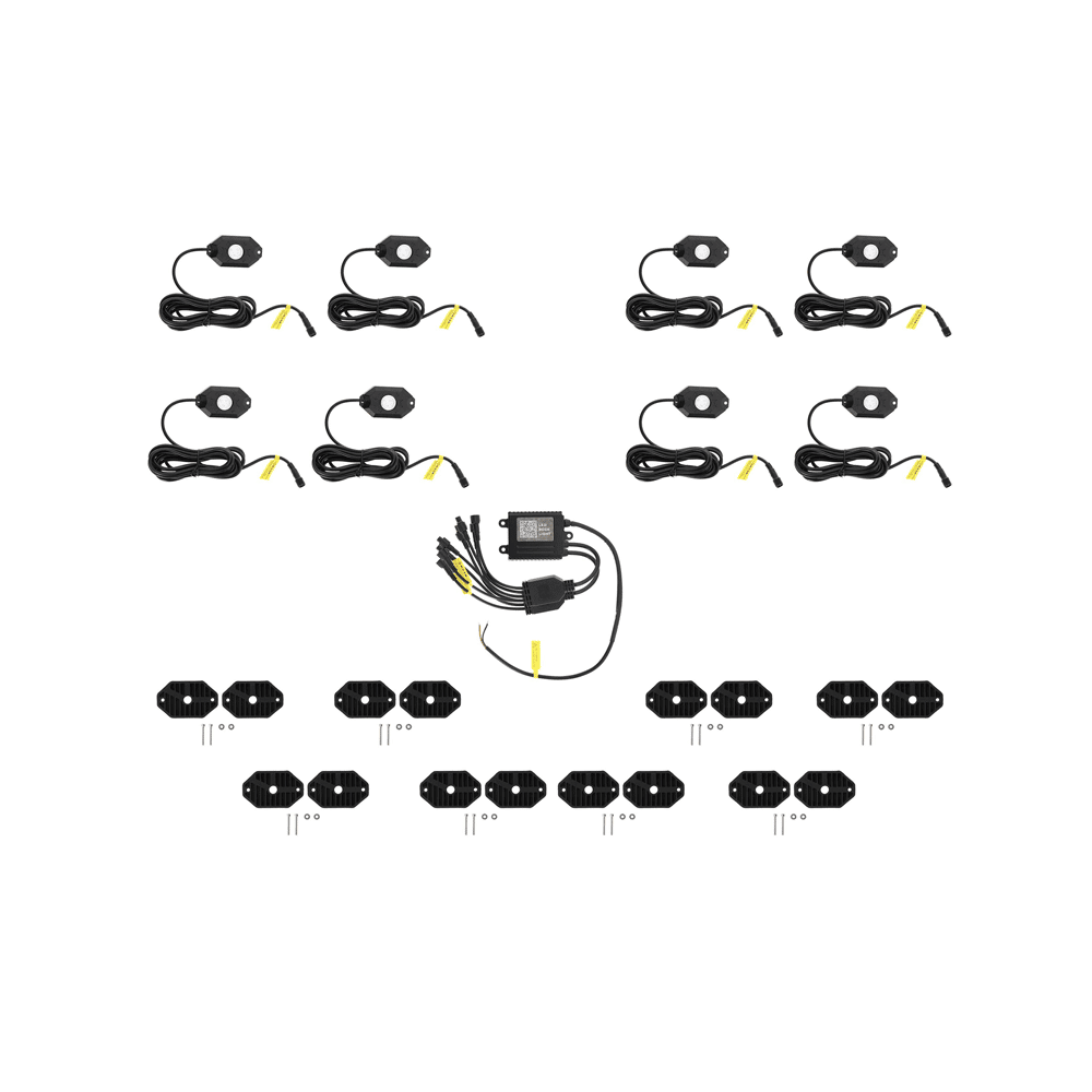 LED Rock Light Kit 8 Piece  AJK Offroad   