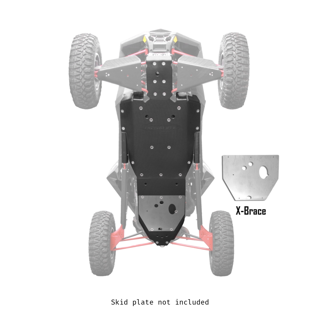 Polaris RZR RS1 X-Brace for UHMW Skid Plate - Factory UTV