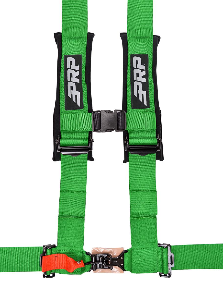 4.3 Harness 4 point Harness with 3 inch Belts Green PRP Seats