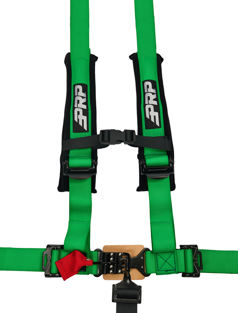 5.2 Harness with Shoulder Straps Sewn to Lap, Green PRP Seats