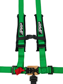 5.2 Harness with Shoulder Straps Sewn to Lap, Green PRP Seats