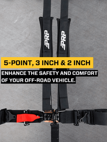 5.3x2 Harness with Removable Pads on Shoulder Pull Up Lap Belts PRP Seats
