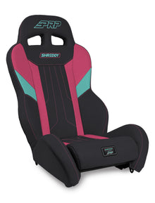Shreddy Edition XCR Suspension Seat Black Pink and Teal PRP Seats