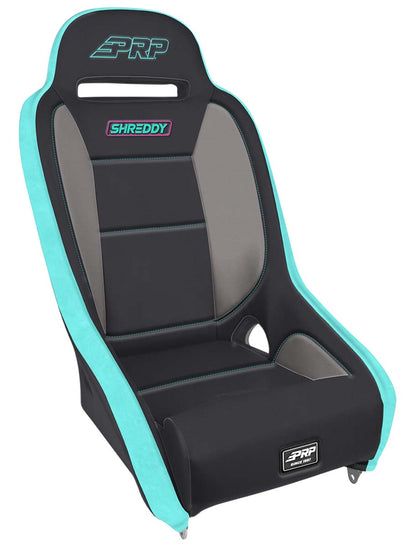 Shreddy Comp Elite Suspension Seat Black and Teal PRP Seats
