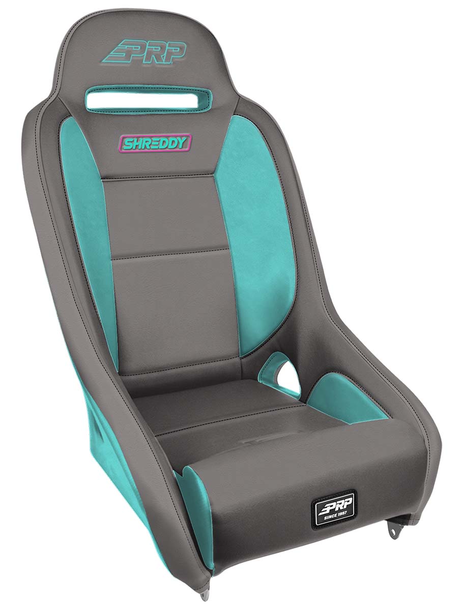 Shreddy Comp Elite Suspension Seat Gray and Teal PRP Seats