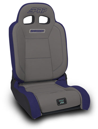 Shreddy Edition EnduroDaily Reclining Suspension Seat Gray and Purple Driver PRP Seats