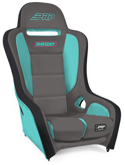 Shreddy Podium Suspension Seat Gray and Teal PRP Seats