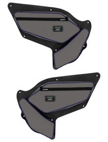PRP Shreddy Front Door Bags with Knee Pad for Polaris RZR PRO XP PRO R Turbo R Pair Gray and Purple PRP Seats