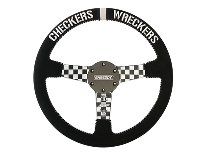 PRP X Shreddy Checkered Steering Wheel 13 Inch Diameter Checkered Deep Dish PRP Seats