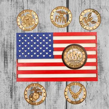 American Flag with Center Emblem