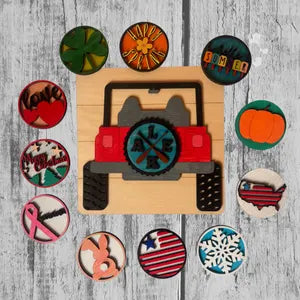 Interchangeable Jeep Tire Display