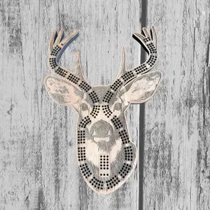 Whitetail Buck Cribbage Board - Hunting Gift | Cabin Game Board | Deer Camp Decor