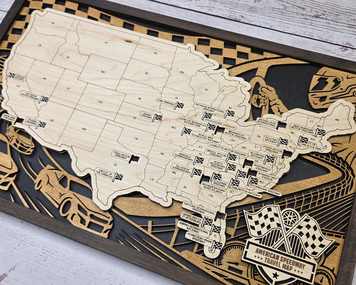 🏁 American Speedway Travel Map 🏁