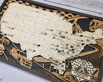 🏁 American Speedway Travel Map 🏁