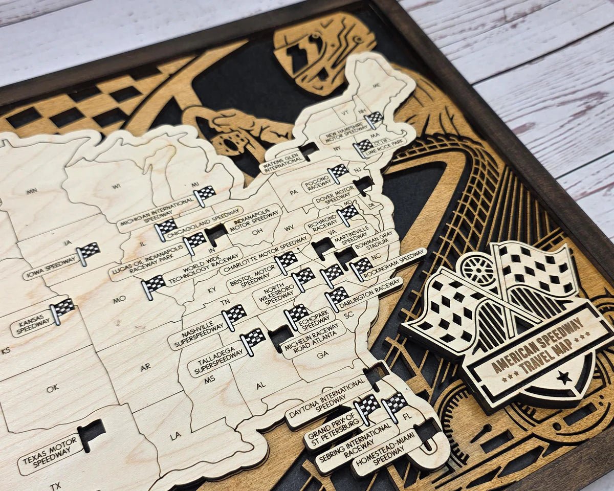 🏁 American Speedway Travel Map 🏁